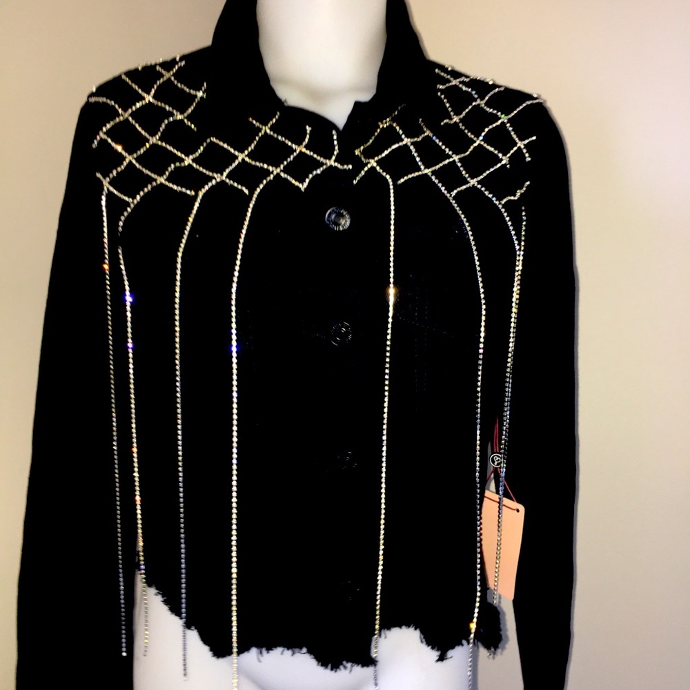 Denim Boulevard LA Rhinestone Jacket Size L